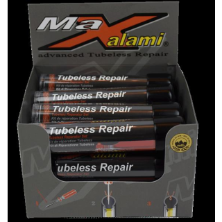 MaXalami Basic Tube Reparatur Set für schlauchlose Reifen, Display Cap